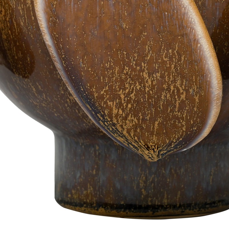 Brompton Ceramic Vase 23 cm – Brown Modern Decorative Vase