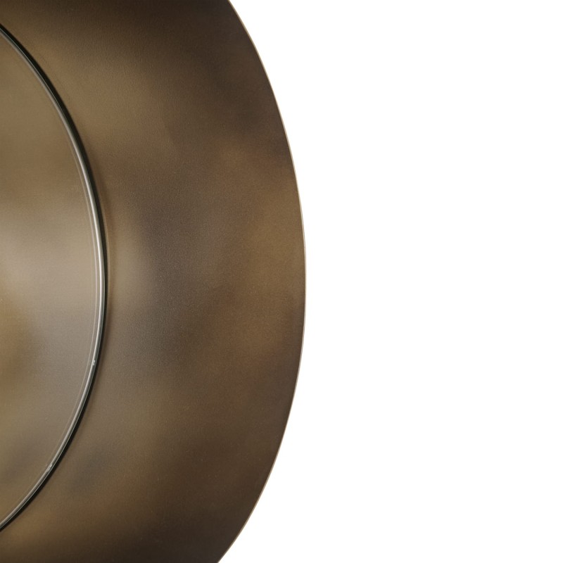Set of three Camden round mirrors, 50 cm, with gold iron frames.