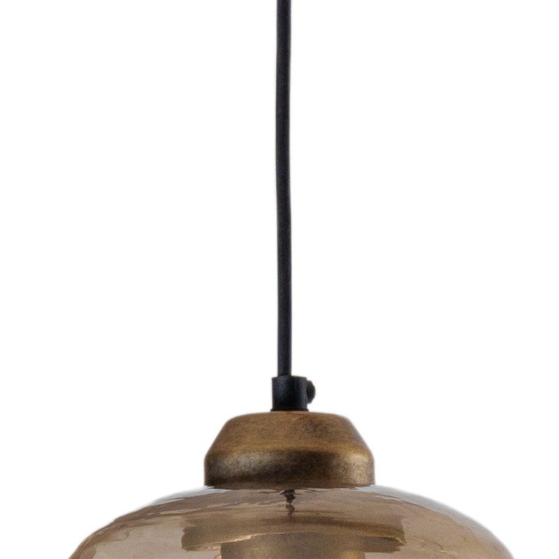 Charlotte gold glass pendant ceiling light with five glass shades, 182 × 45 cm