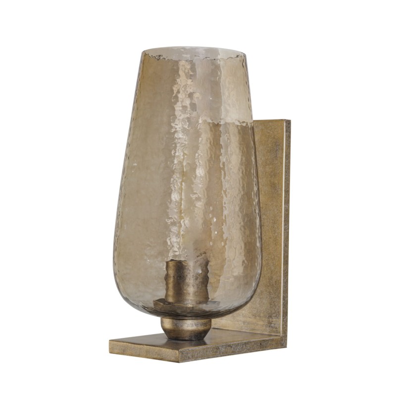 Charlotte glass wall sconce 38 cm – gold wall light with glass shade
