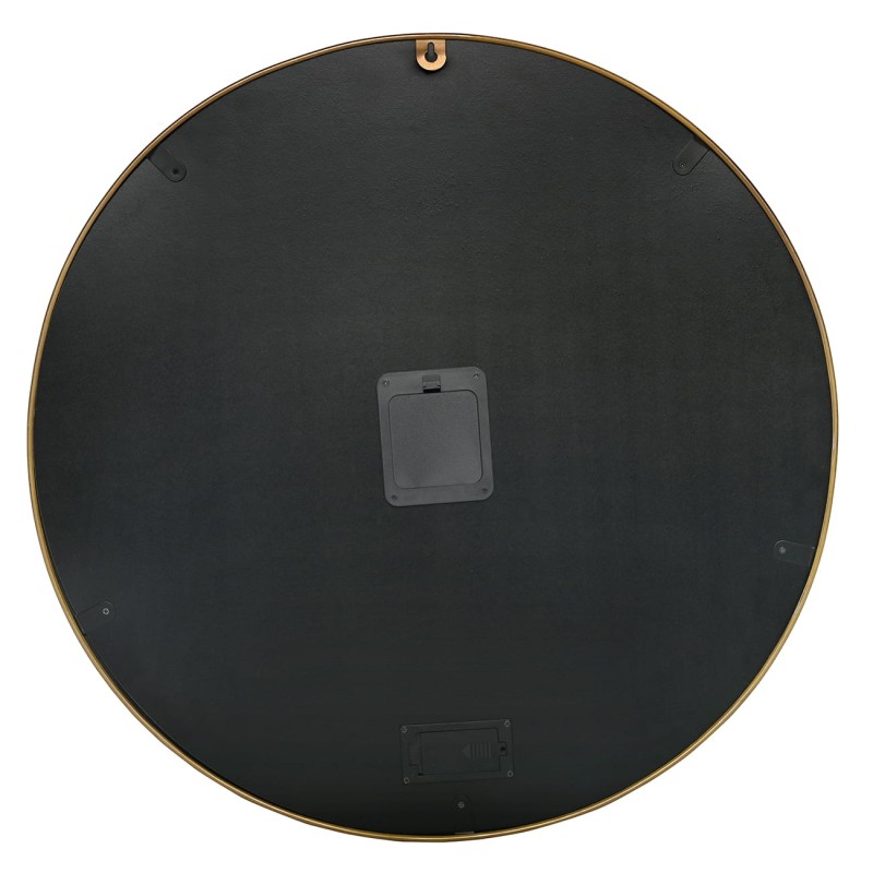 Atlas 60 cm wall clock – metal gold frame, visible mechanism and statement dial