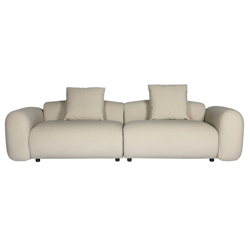 Brompton cream 3-seater curved sofa – 255 cm