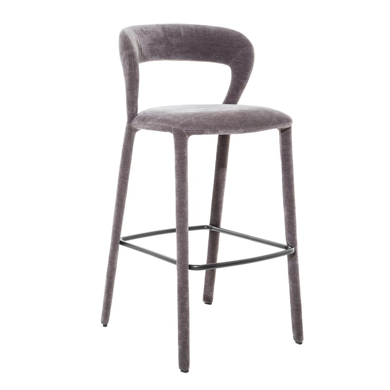 Maldon Grey upholstered bar stools, set of 2, with a tall and stylish design.
