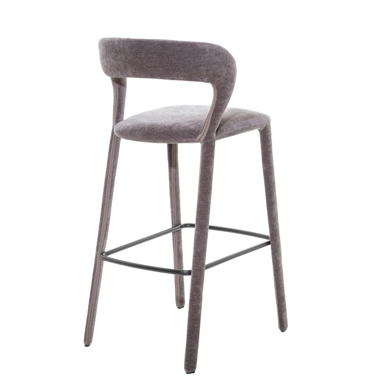 Maldon Grey upholstered bar stools, set of 2, with a tall and stylish design.