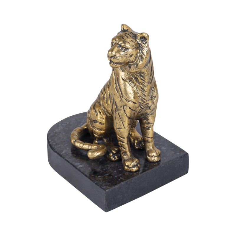Tiger Bookends, 16.5 cm – Black and Gold