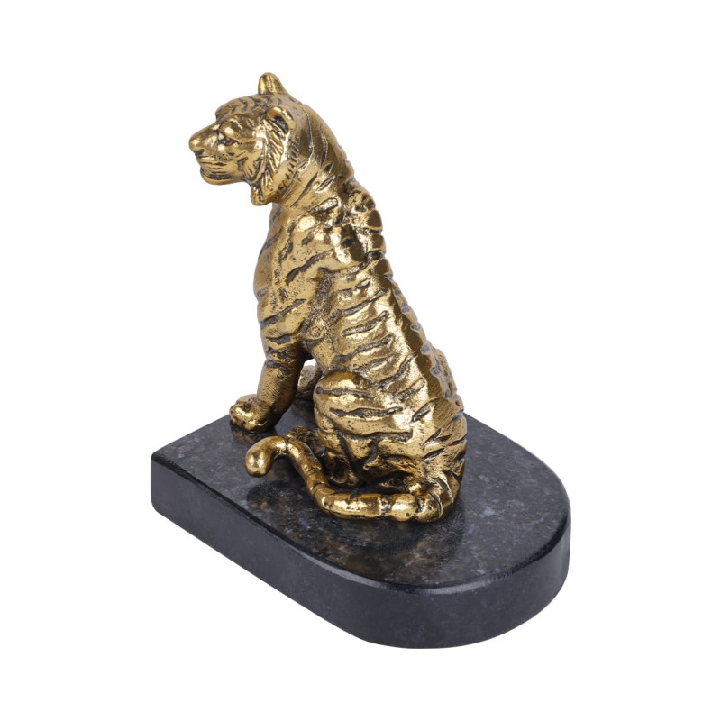 Tiger Bookends, 16.5 cm – Black and Gold