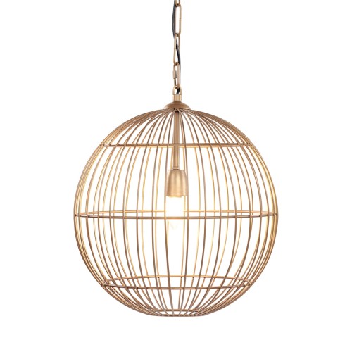 Mira Globe 40 cm Gold Ceiling Light – Designer Metal Pendant Lamp