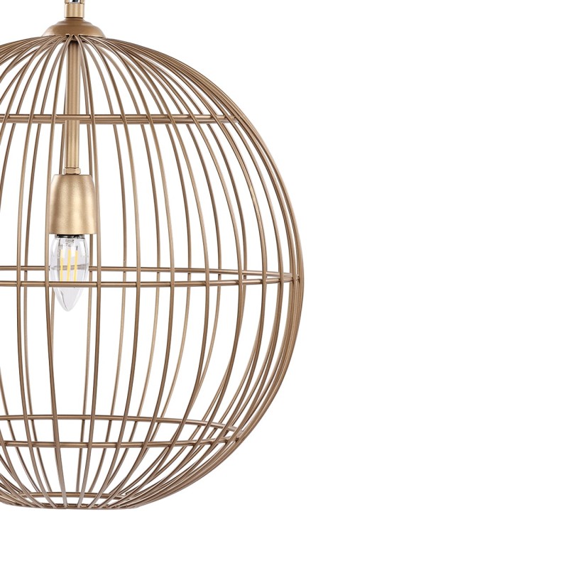 Mira Globe 40 cm gold metal pendant ceiling light, designer lighting for modern interiors