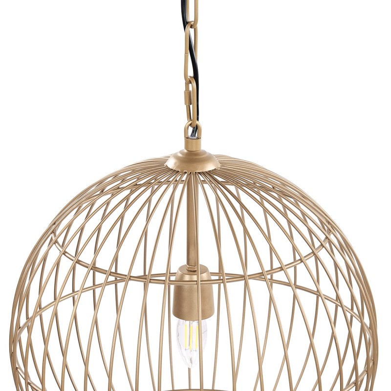 Mira Globe 40 cm gold metal pendant ceiling light, designer lighting for modern interiors