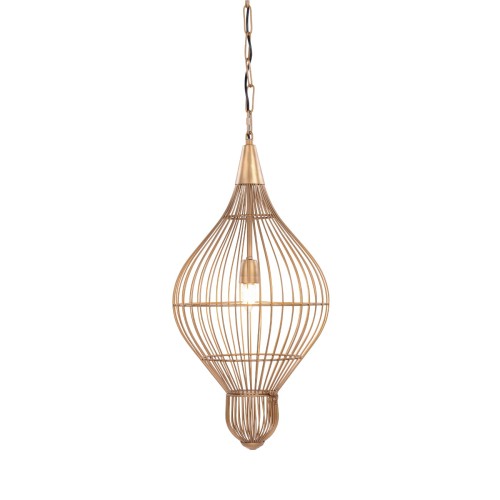 Mira Teardrop 70 cm Gold Ceiling Light – Designer Metal Pendant Lamp