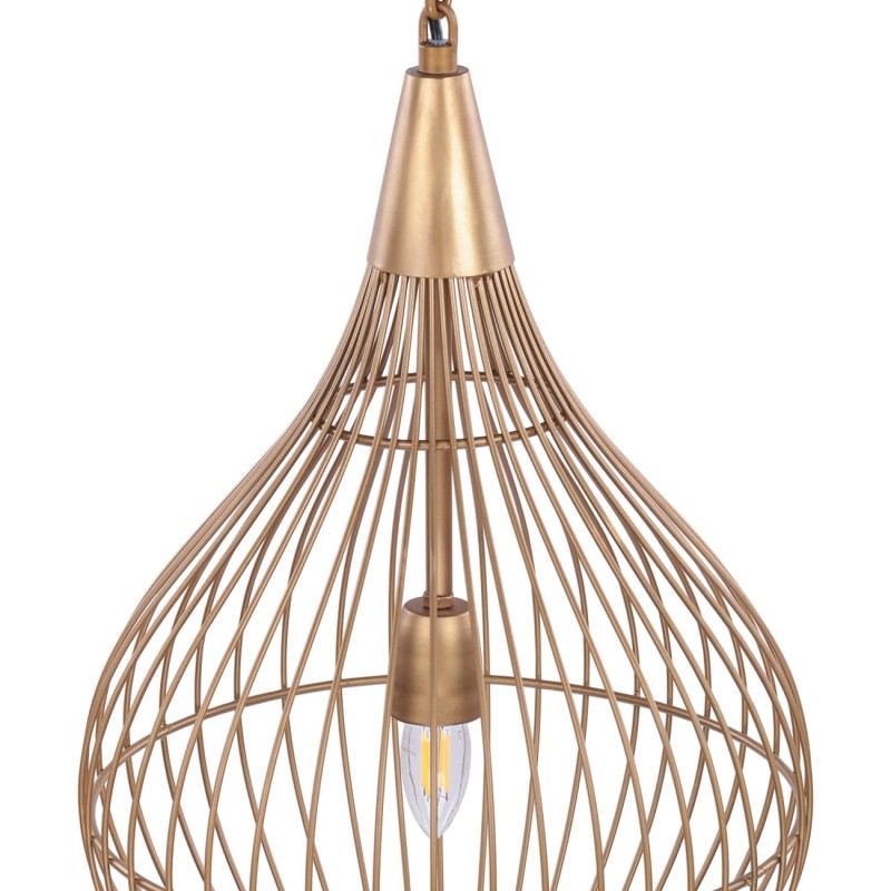 Mira Teardrop 70 cm gold metal pendant ceiling light, designer lighting for modern interiors