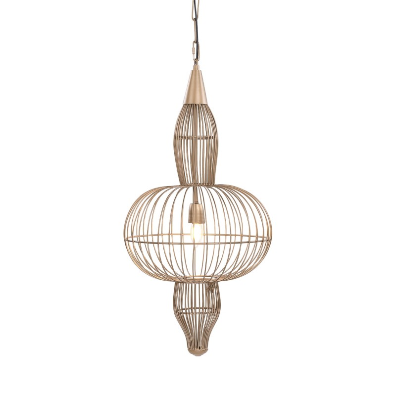 Mira Orbit 75 cm gold metal pendant ceiling light, designer lighting for living rooms, dining areas and modern interiors