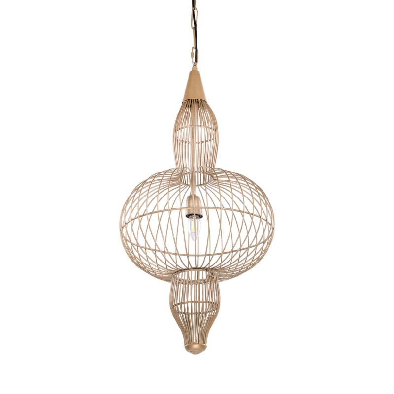 Mira Orbit 75 cm gold metal pendant ceiling light, designer lighting for living rooms, dining areas and modern interiors