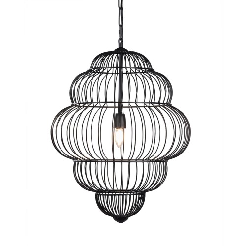 Mira Cloud 70 cm Black Metal Pendant Ceiling Light