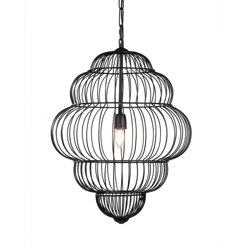 Mira Cloud 70 cm Black Metal Pendant Ceiling Light for Modern Interiors