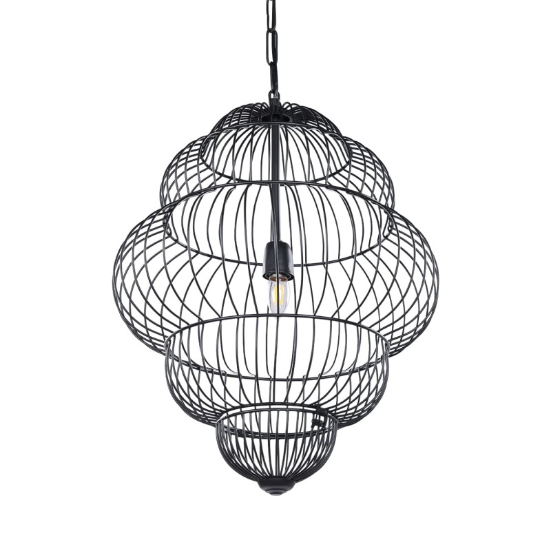 Mira Cloud 70 cm Black Metal Pendant Ceiling Light for Modern Interiors