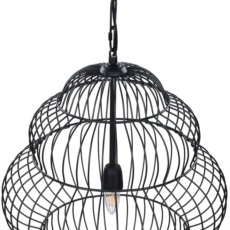 Mira Cloud 70 cm Black Metal Pendant Ceiling Light for Modern Interiors