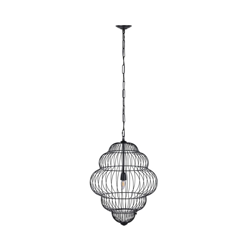 Mira Cloud 70 cm Black Metal Pendant Ceiling Light for Modern Interiors