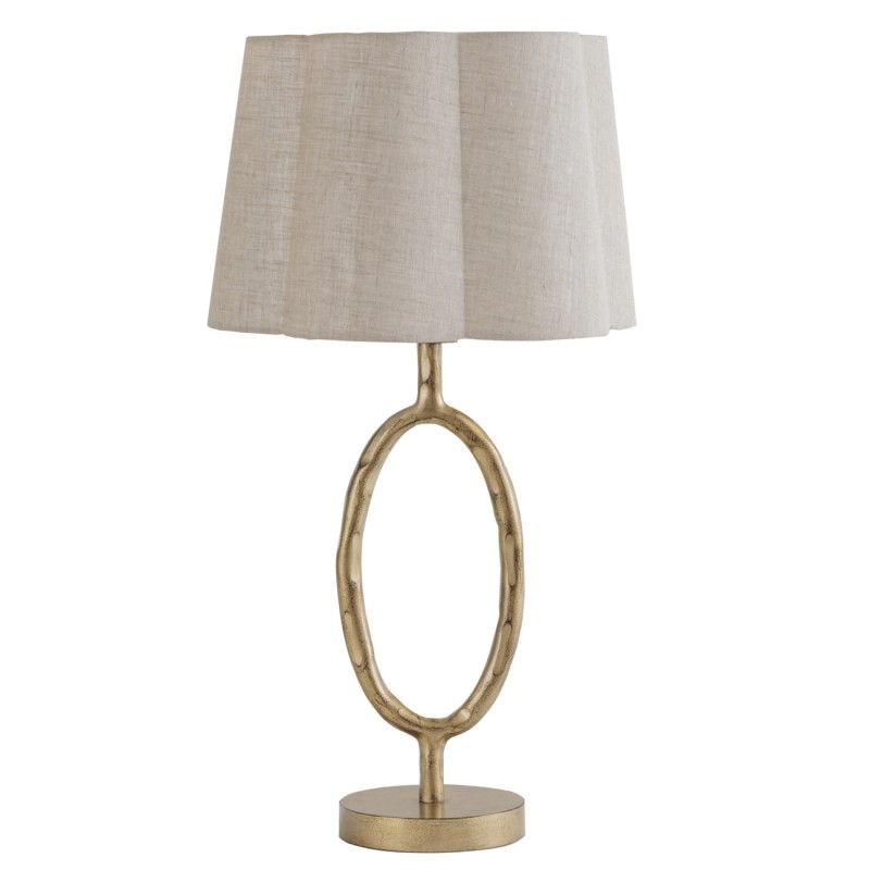 Chiswick Gold Table Lamp 72 cm – Living Room Lamp with Linen Shade