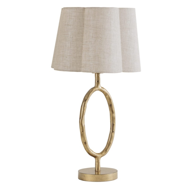 Chiswick Gold Table Lamp 72 cm – Living Room Lamp with Linen Shade