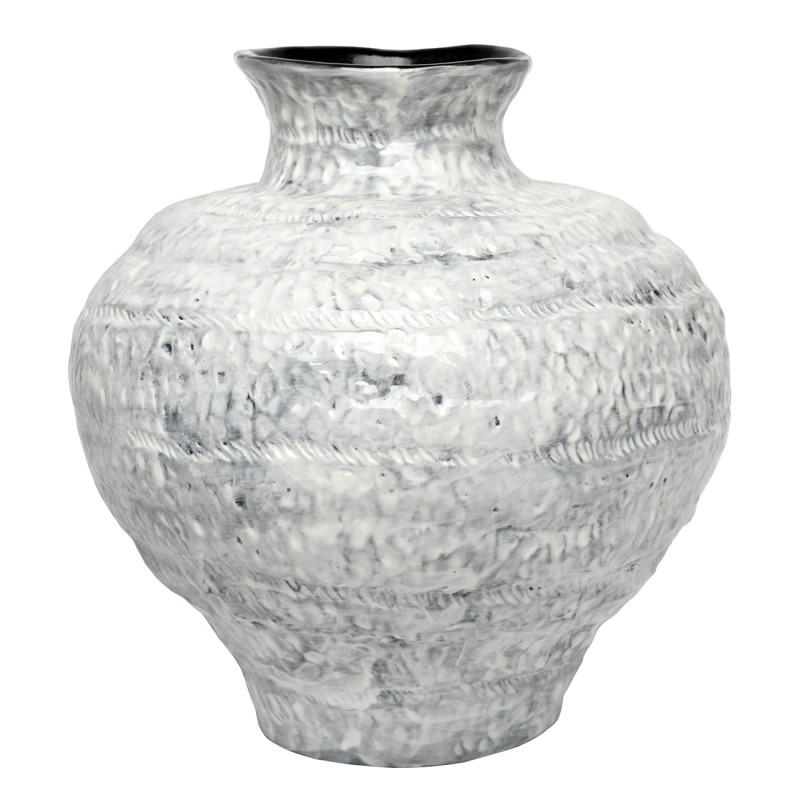 Luna Large Decorative Ceramic Vase in White – 39 cm