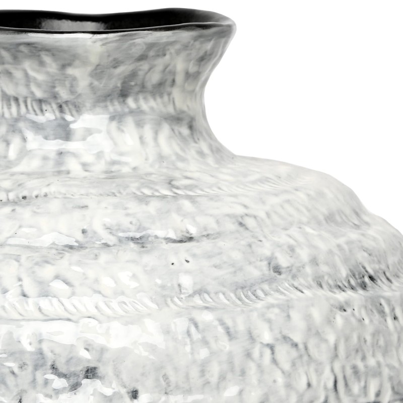 Large ceramic vase Luna in white finish