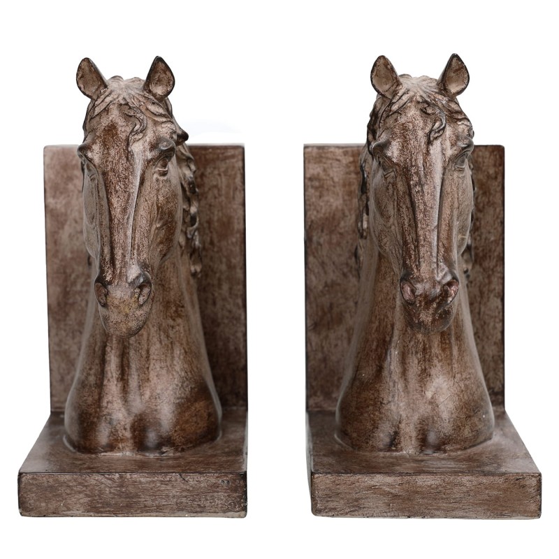Farmhouse Horse Bookends, 19 cm – Stone-Effect Resin