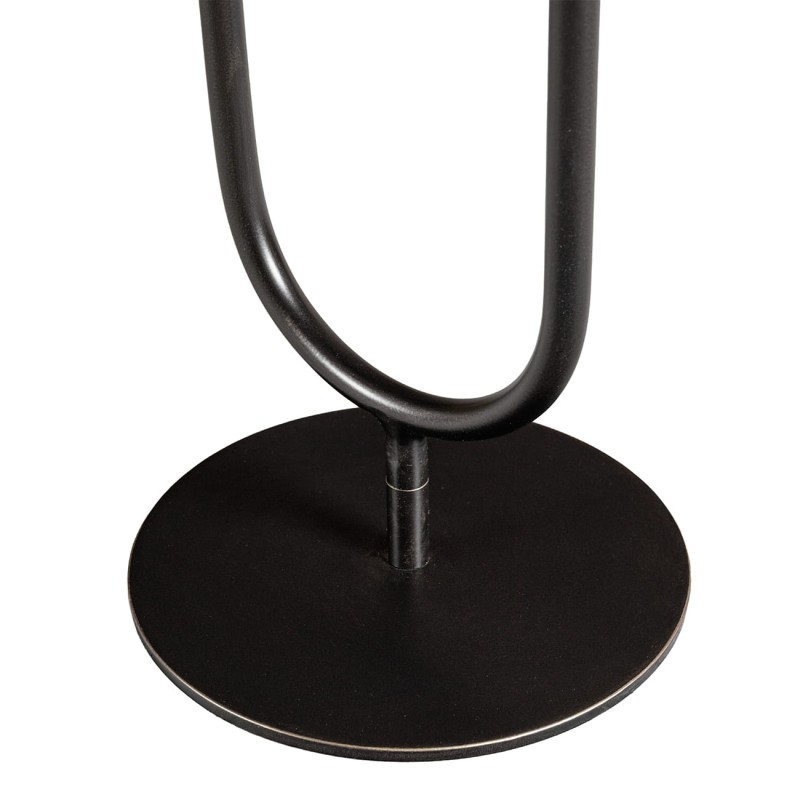 Double Wooden Side Table (59 cm) with Iron Base and Wooden Tops