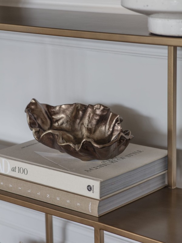 Muse Decorative Bowl 36 cm – Antique Gold Aluminium