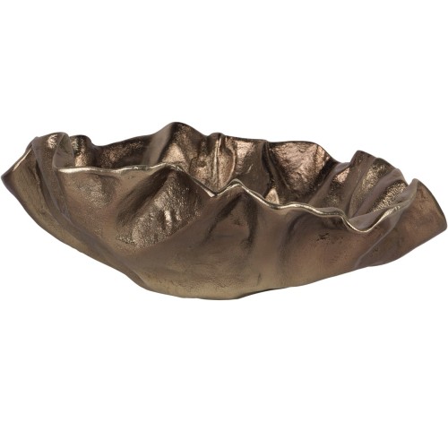 Muse Large Decorative Bowl 50 cm – Antique Gold Aluminium