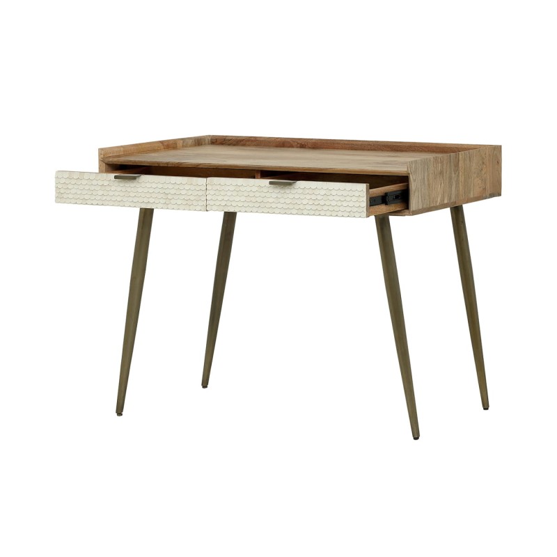 Chesham desk 100 cm – wooden desk with drawers and decorative fronts, combining elegant design with practical workspace storage.