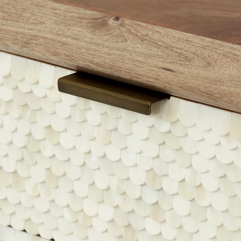 Chesham wooden sideboard 127 cm with six drawers and decorative fronts. Stylish storage cabinet for living room or bedroom.