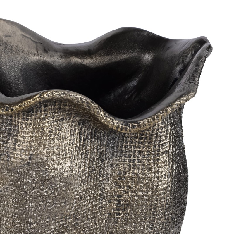 Organic gold vase 46.5 cm made from aluminium in an antique gold finish, featuring an organic sculptural form for stylish interiors.