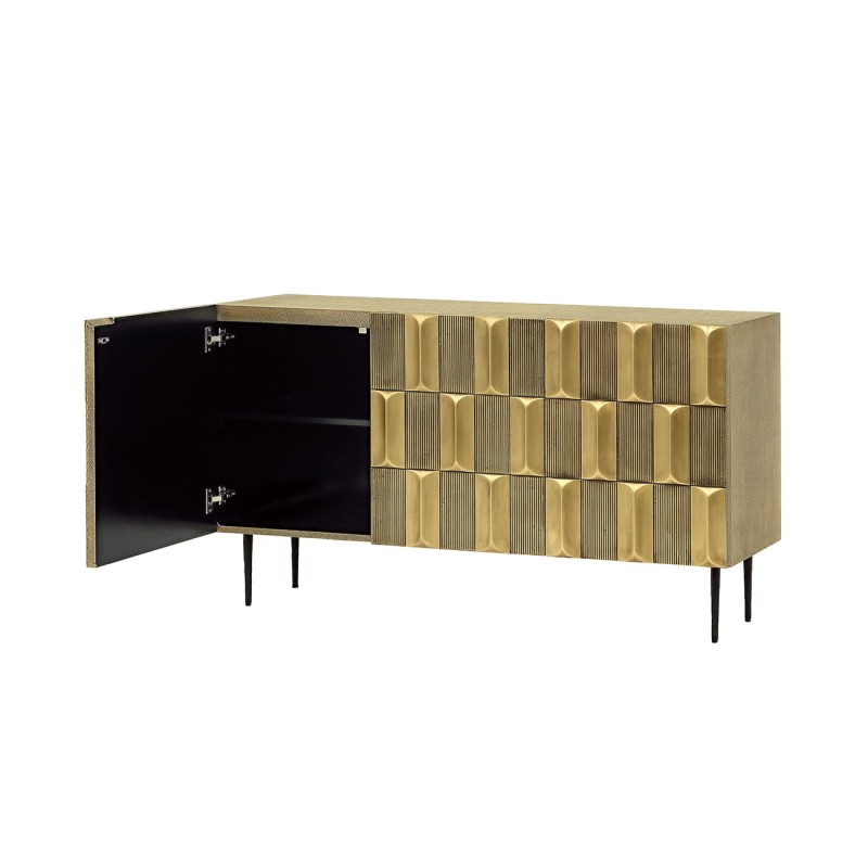 Luxury gold sideboard on legs with four doors – Lyall Brass