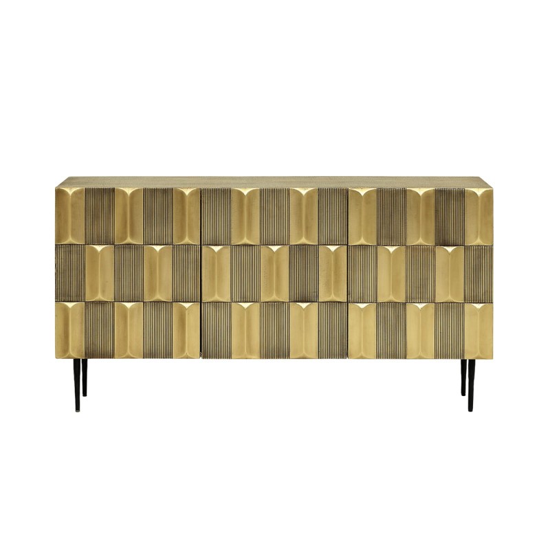 Luxury gold sideboard on legs with four doors – Lyall Brass