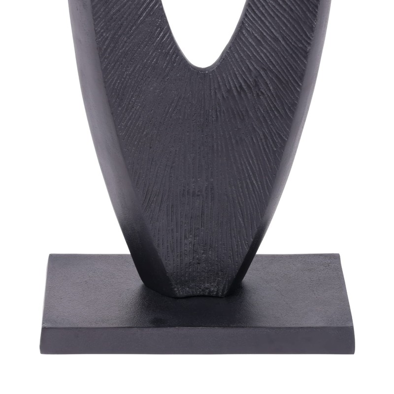 Novum black floor sculpture 117 cm in aluminium. Modern decorative sculpture for contemporary interiors.