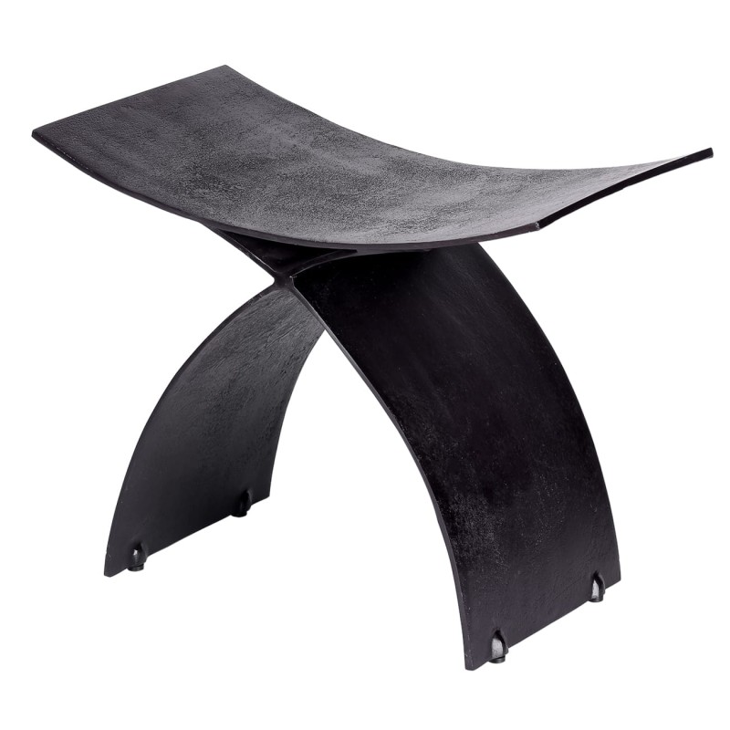 Noir aluminium stool 61 cm. Stylish metal stool for modern interiors.