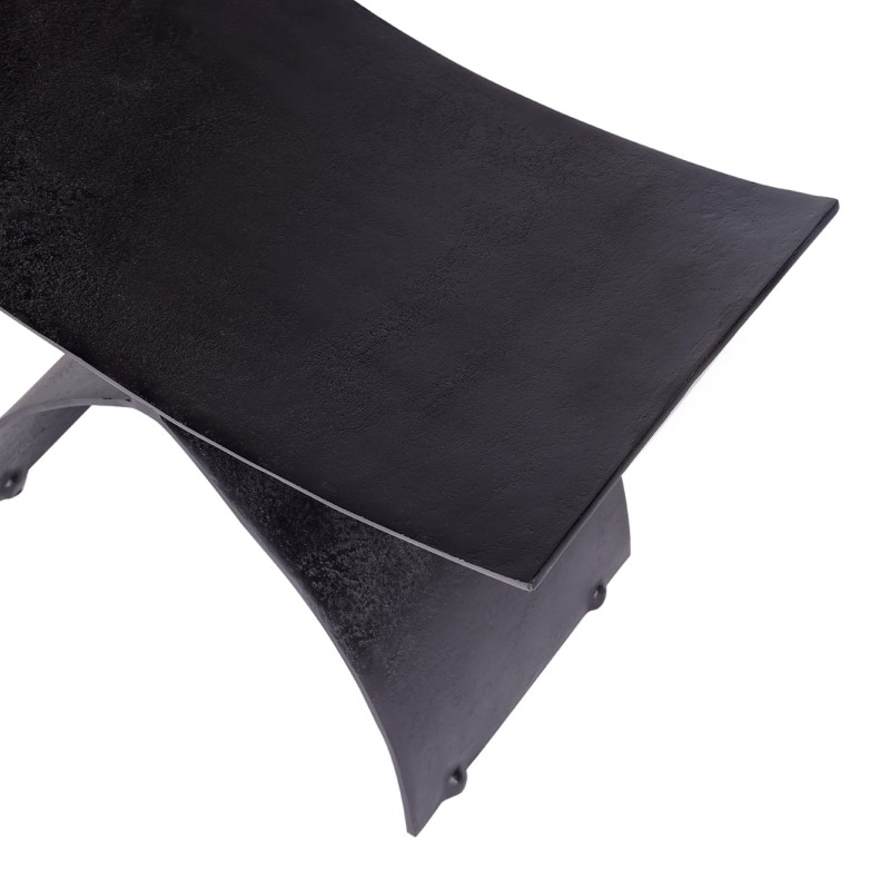 Noir aluminium stool 61 cm. Stylish metal stool for modern interiors.