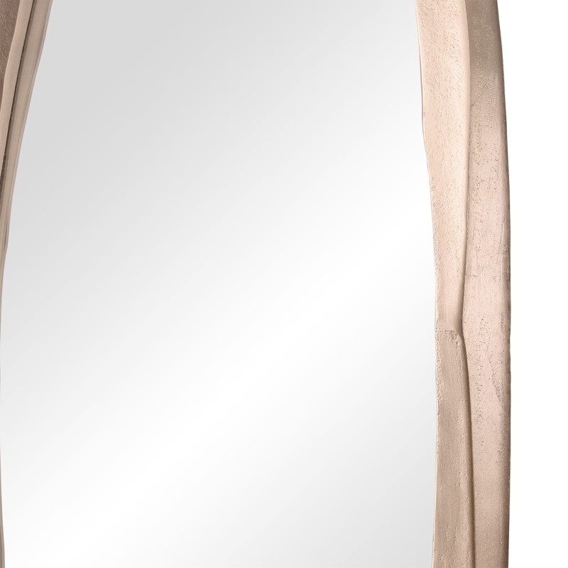 Organic Brass mirror 130 cm – irregular mirror with gold aluminium frame, featuring an organic shape perfect for modern and stylish interiors.
