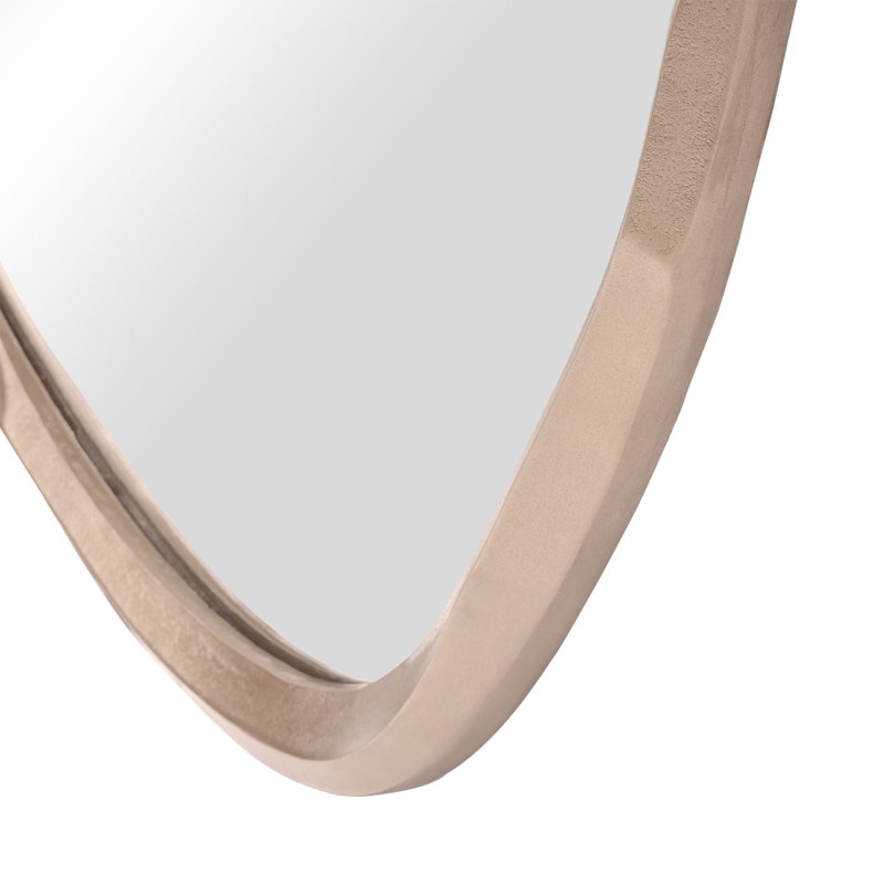 Organic Brass mirror 130 cm – irregular mirror with gold aluminium frame, featuring an organic shape perfect for modern and stylish interiors.