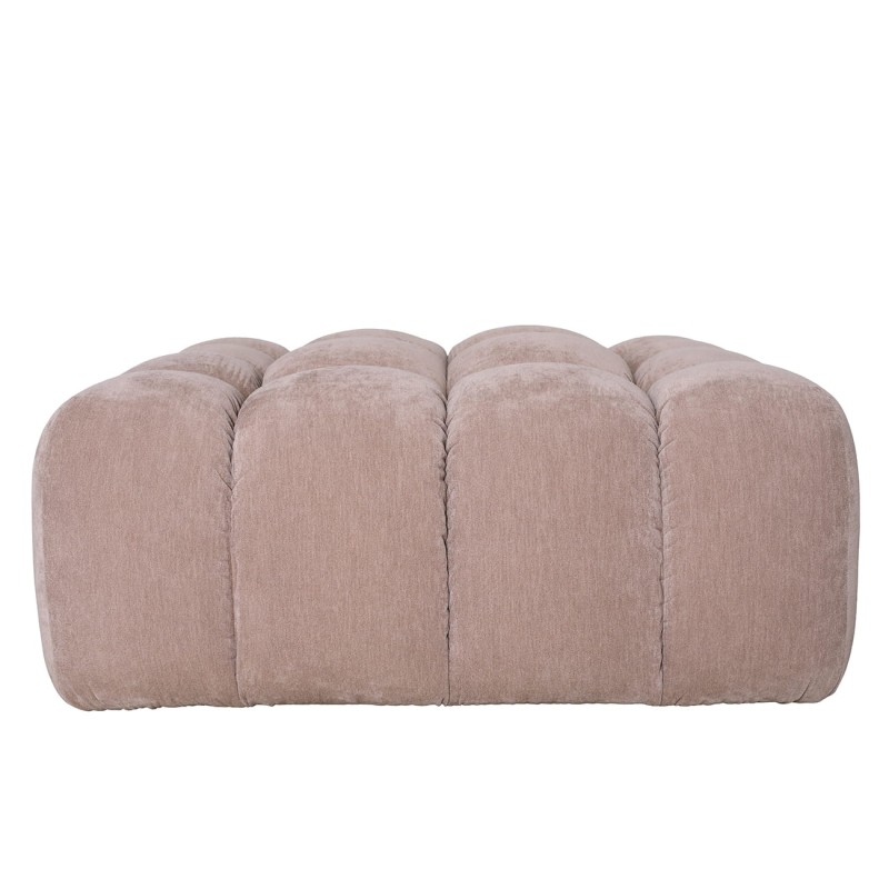 Marylebone large pouffe 100 cm upholstered in cream velvet – a stylish and practical dressing room pouffe for elegant interiors.