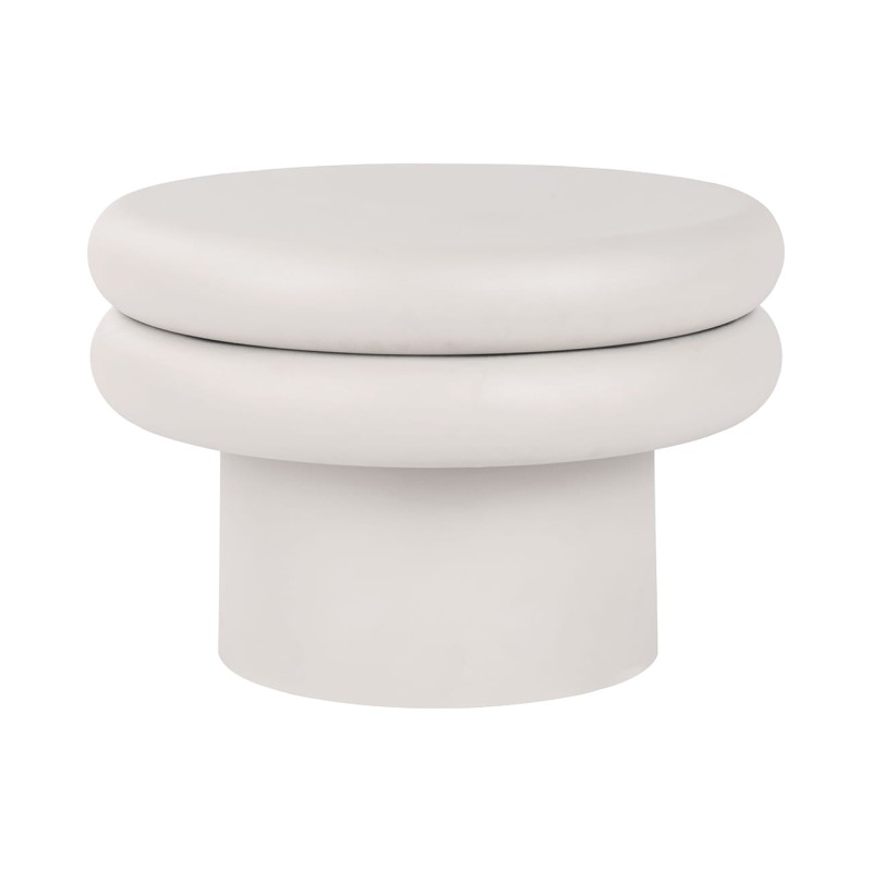 Round white metal coffee table, 56 × 36 cm, crafted from iron. A low, minimalist table ideal for modern living rooms and contemporary interiors.