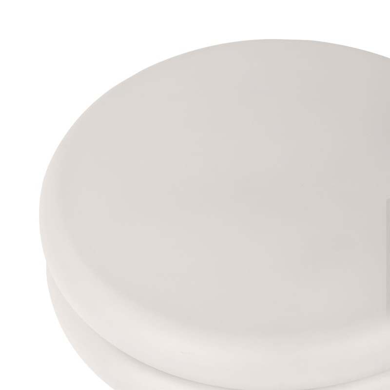 Round white metal coffee table, 56 × 36 cm, crafted from iron. A low, minimalist table ideal for modern living rooms and contemporary interiors.