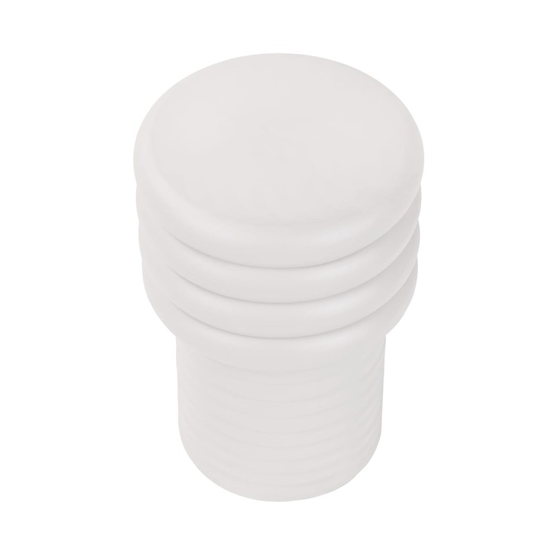 Round Metal Side Table, 30 x 46 cm, Beige Iron