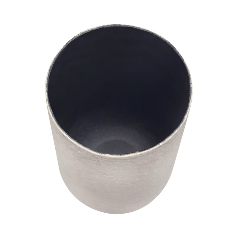 Pale Metal Planter, 68 cm, Light Paper-Mâché Finish