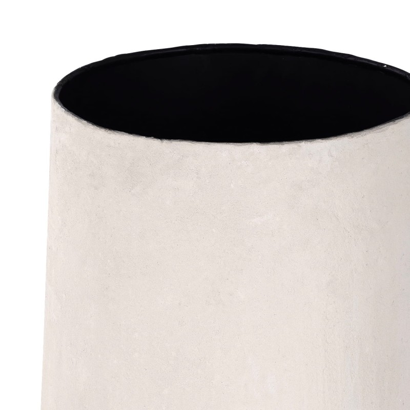 Pale Metal Planter, 68 cm, Light Paper-Mâché Finish