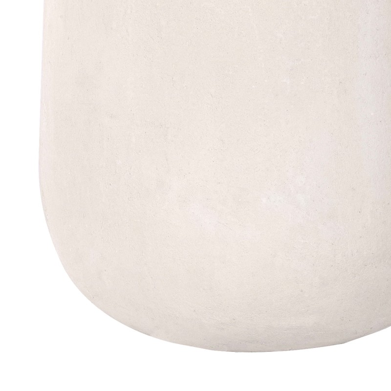 Pale Metal Planter, 68 cm, Light Paper-Mâché Finish