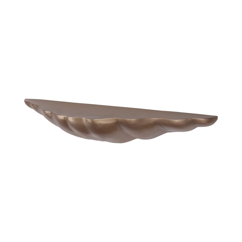 Brass wall shelf 122 cm in antique brass aluminium – modern metal wall mounted shelf