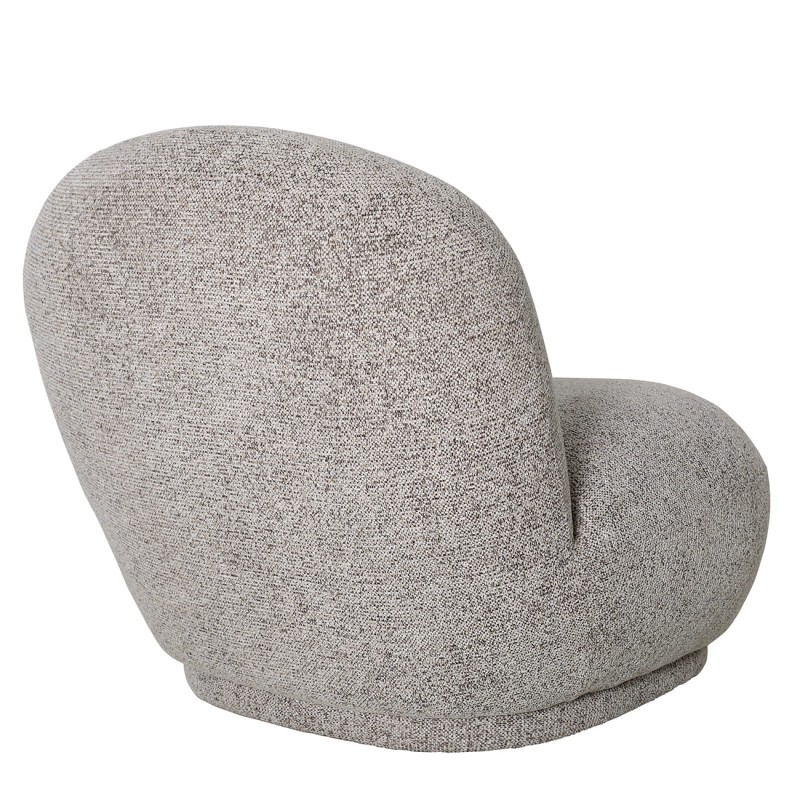Greyer grey living room armchair upholstered in soft chenille fabric, 78 cm wide.