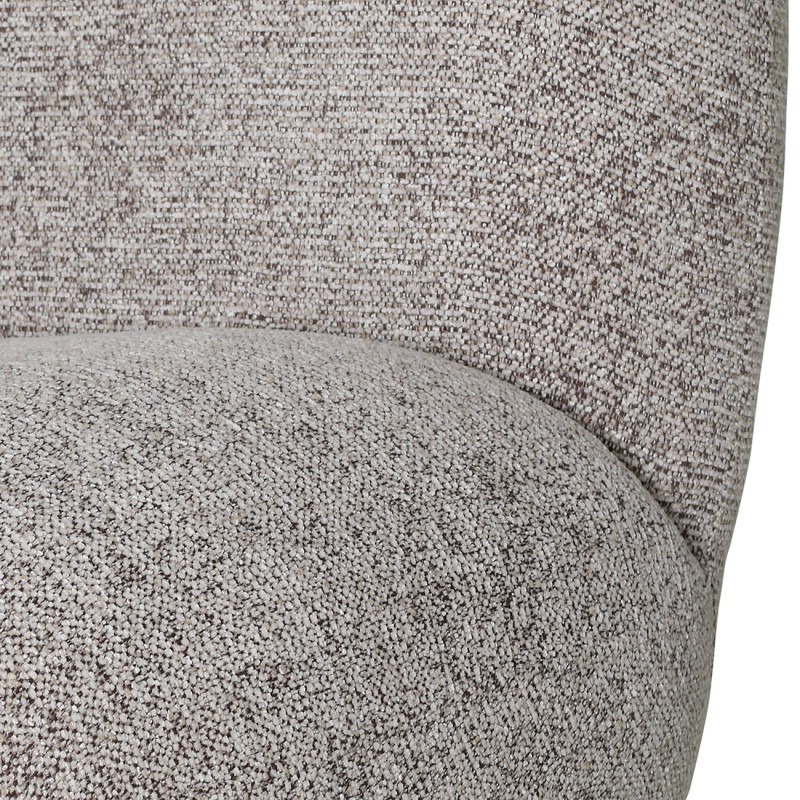 Greyer grey living room armchair upholstered in soft chenille fabric, 78 cm wide.